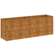 Letto rialzato da Giardino-Fioriera da Giardino 196x50x69 cm in acciaio Corten