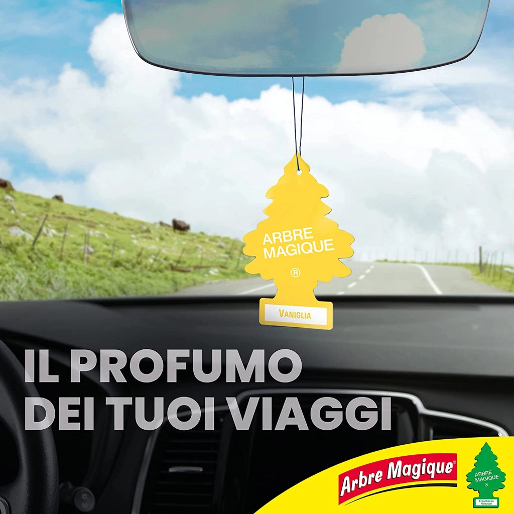 Profumatore Auto, Durata fino a 7 Settimane, Made in Italy, 6 Unità, Fruit Cocktail, Arbre Magique