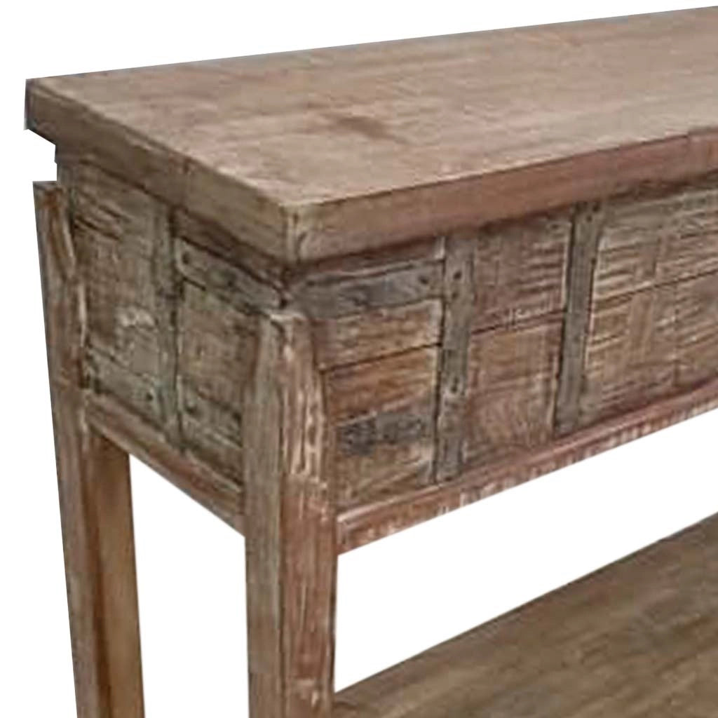 Crediera in legno fatto a mano 144x39x93h cm