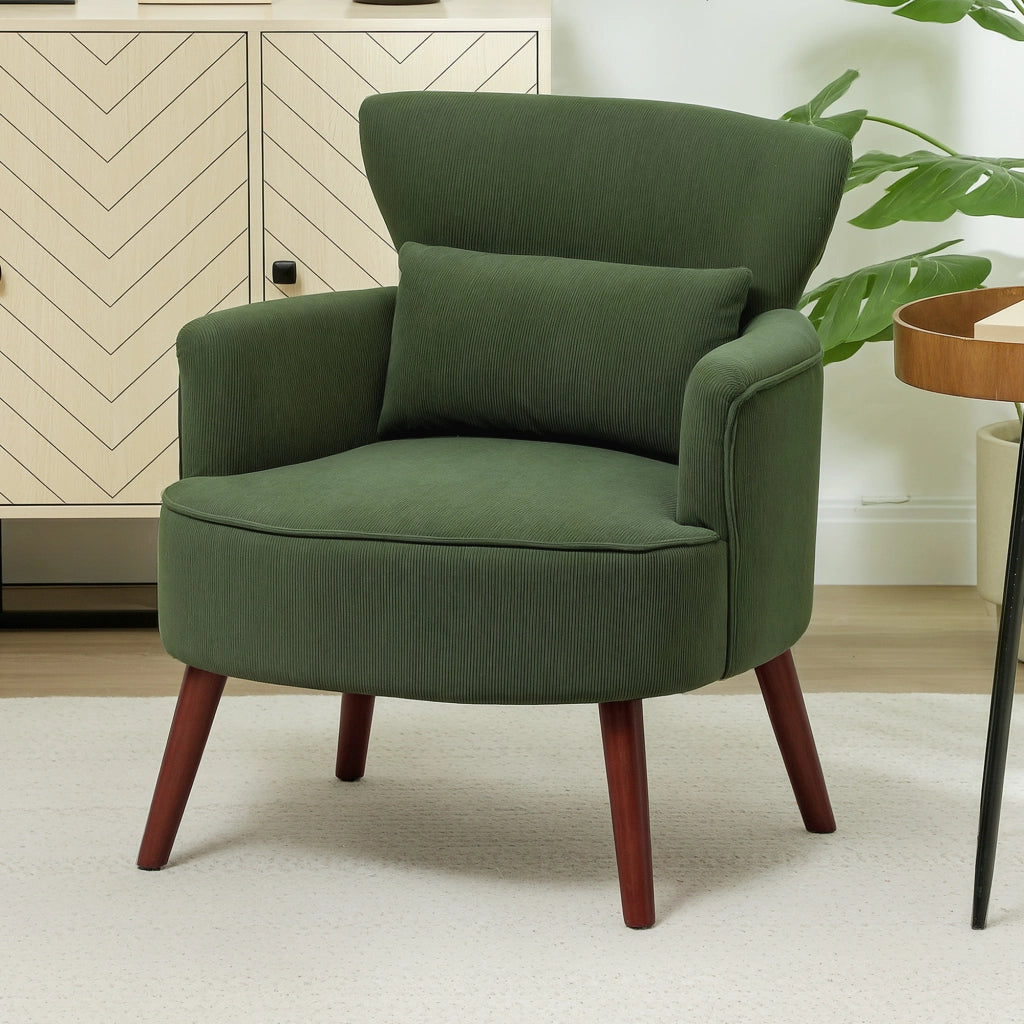 Poltrona ¨C Minimal ¨C Verde Tessuto