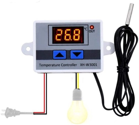Controllo di temperatura digitale LED con sonda idroresistente
