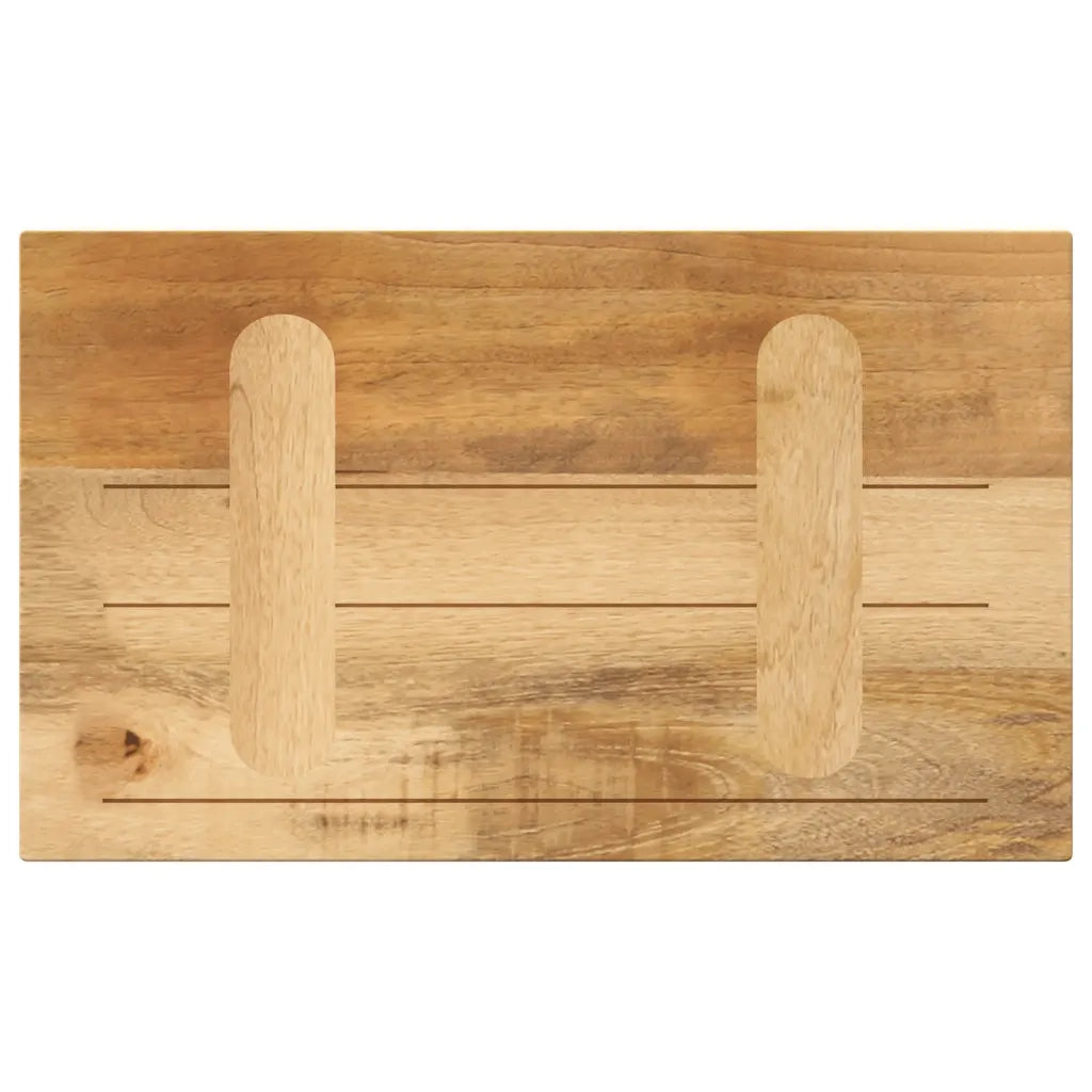 Piano per Tavolo 50x30x2,5cm Rettangolare Legno di Mango Grezzo 371292