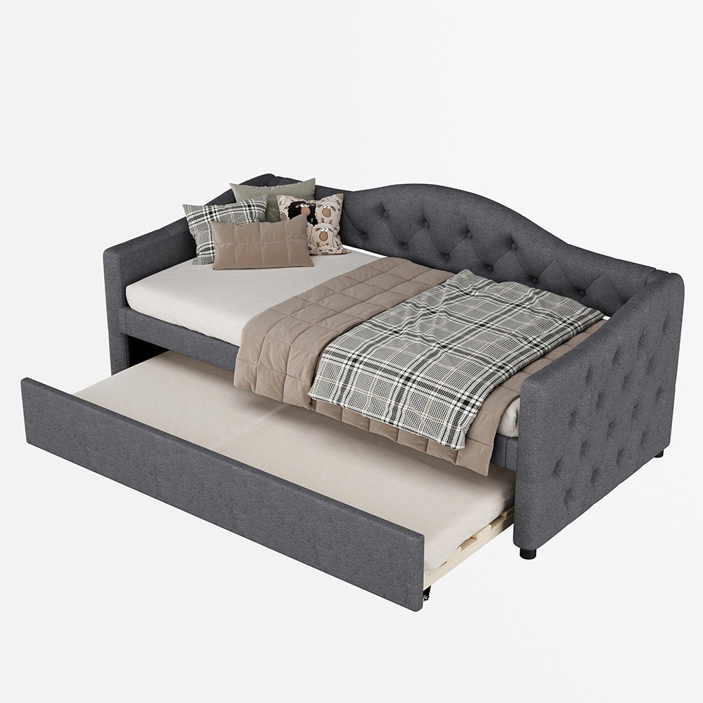 Letto a scomparsa 90x200 cm - Xylo - Grigio, divano letto, letto a panca