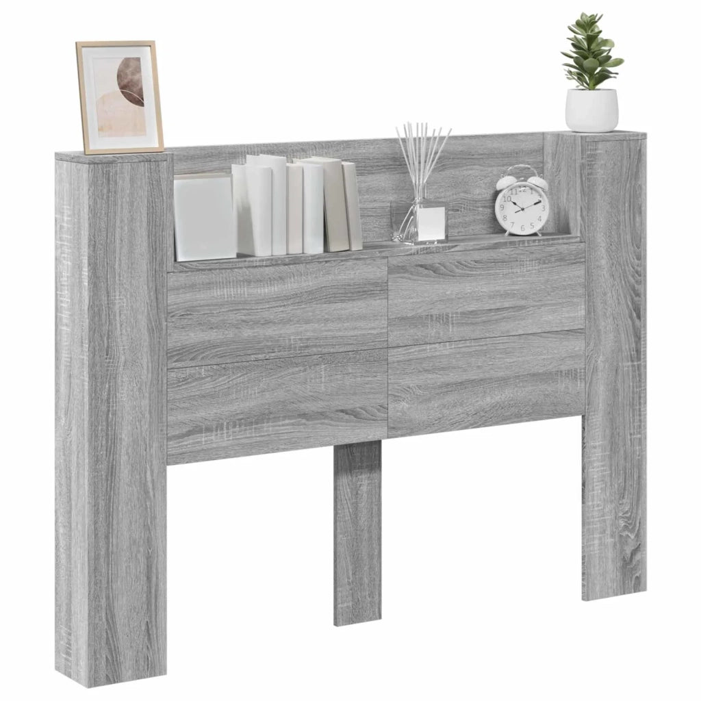 Testiera | Testata Grigio Sonoma 140 x 16,5 x 103,5 cm Legno multistrato