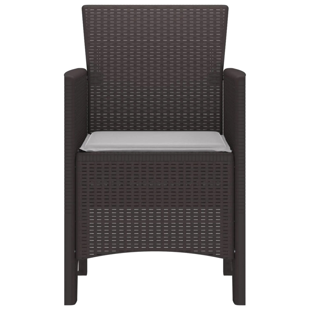 Sedia da Giardino 4 pcs Marrone 53 x 49 x 85 cm Polipropilene