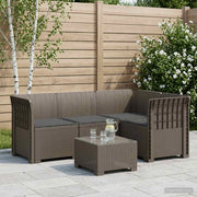 Divano da Giardino 4 Posti con Cuscini Aspetto Rattan PP 3443975
