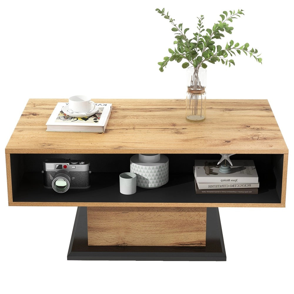 Tavolino da Caff¨¨ con Cassetto e Vano Contenitore ¨C MINIMAL ¨C Legno, Design Moderno