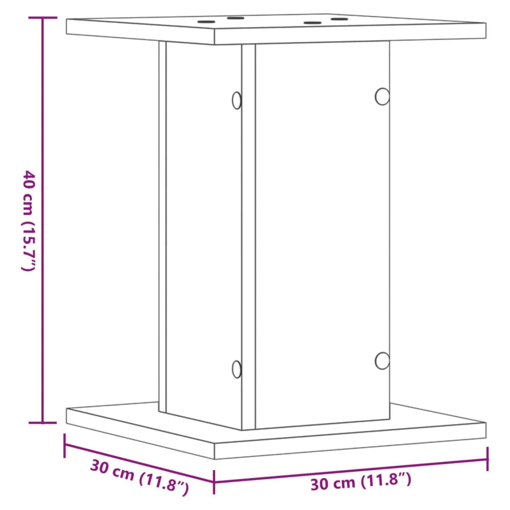 Supporti per piante mobili per fiori set da 2 legno ingegnerizzato Sonoma marrone 02_0045344