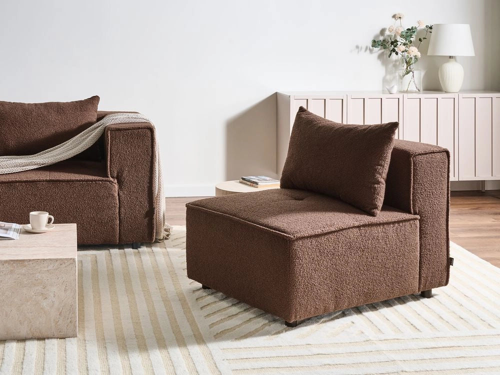 Poltrona modulare Boucle Modulo 1 posto marrone stile moderno