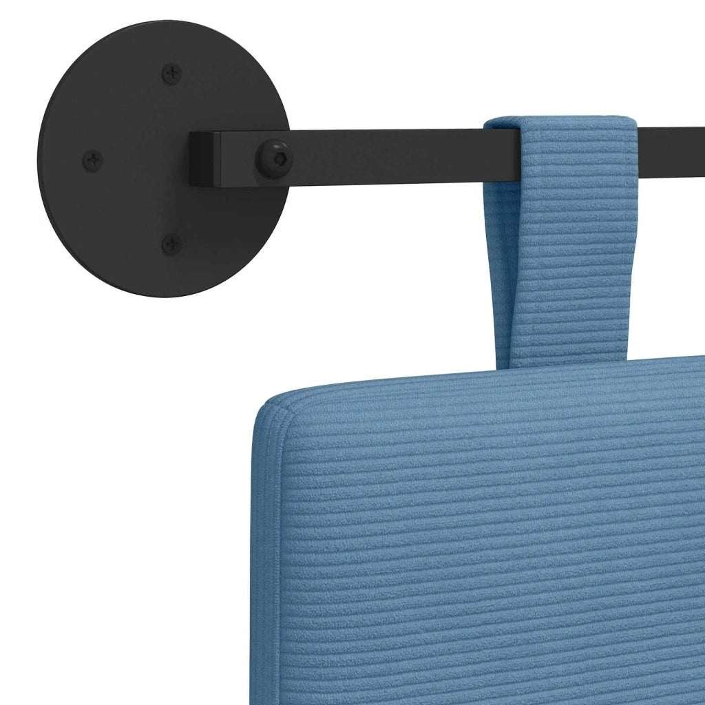 Testiera | Testata sospesa Blu Tessuto in Cords