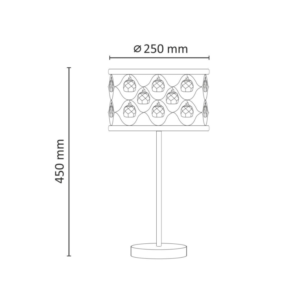 Lampada da tavolo E27 Vejle nera metallo/vetro Polux