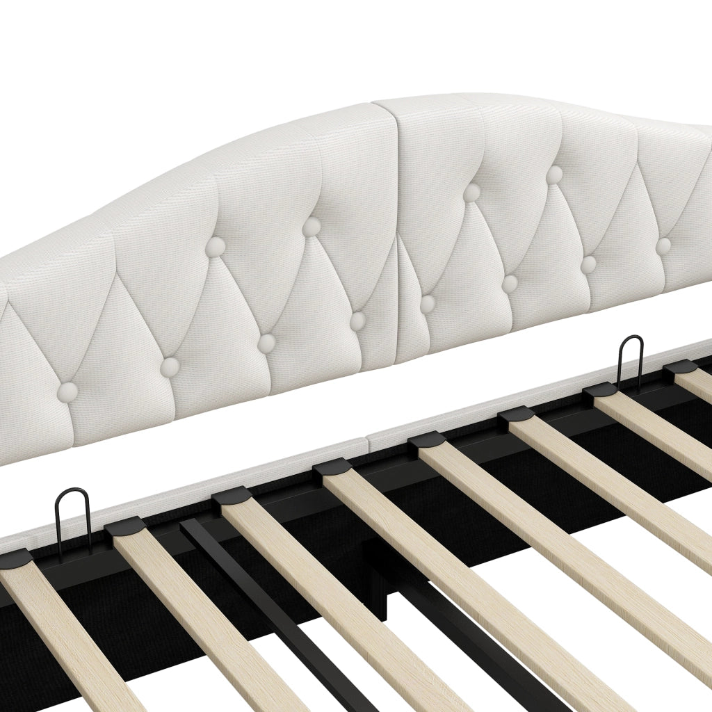 Daybed Imbottito 140x200 cm con LED; Beige