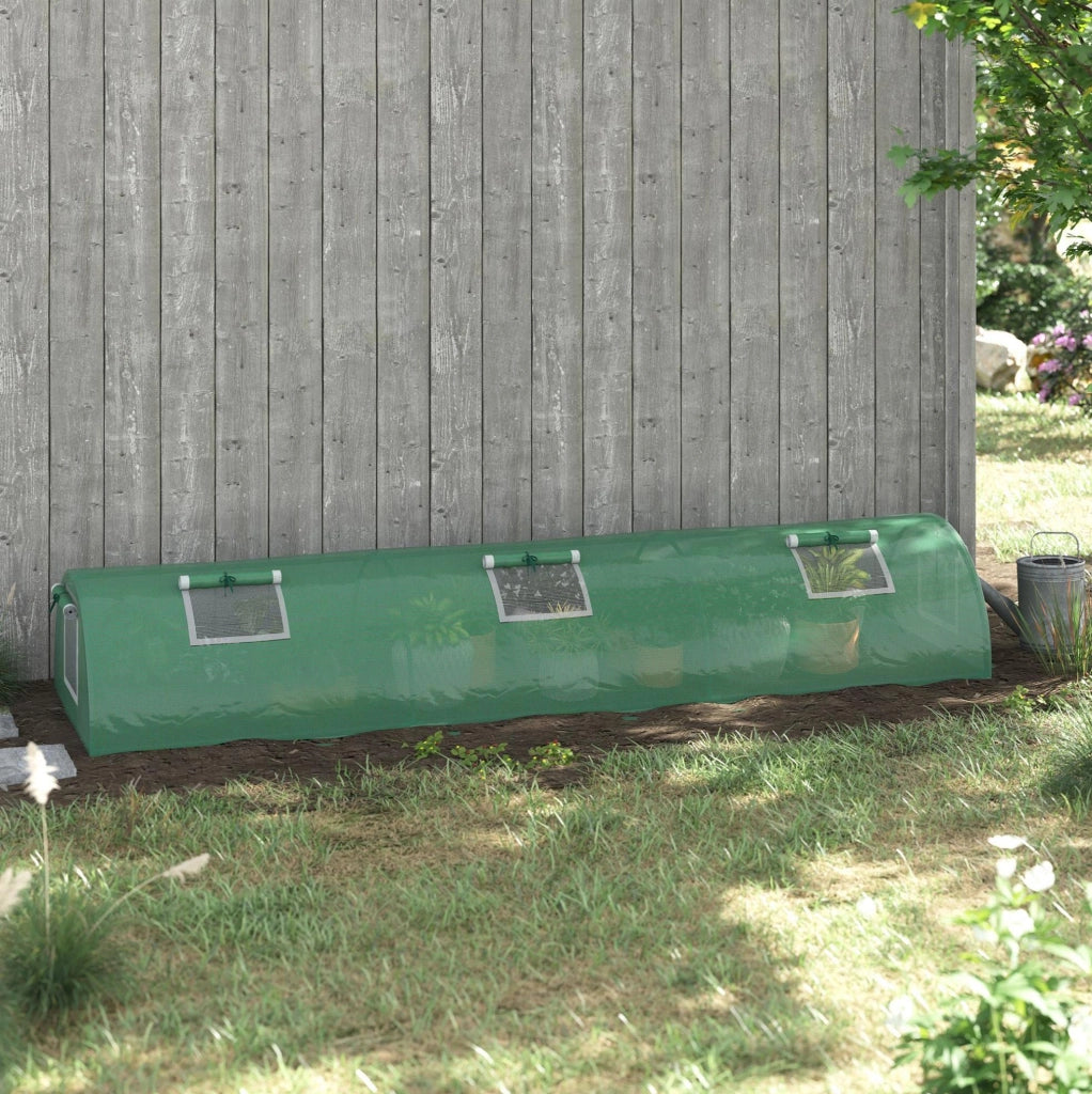 Serra a tunnel da esterno 300 x 80 x 45 cm verde