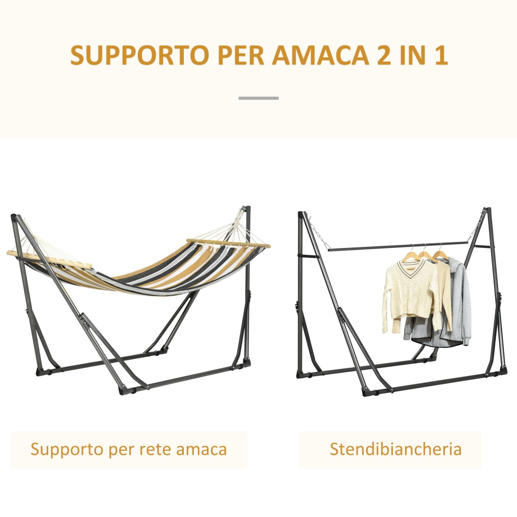Amaca Autoportante ¨C Zephmum ¨C Grigio Struttura Acciaio Pieghevole