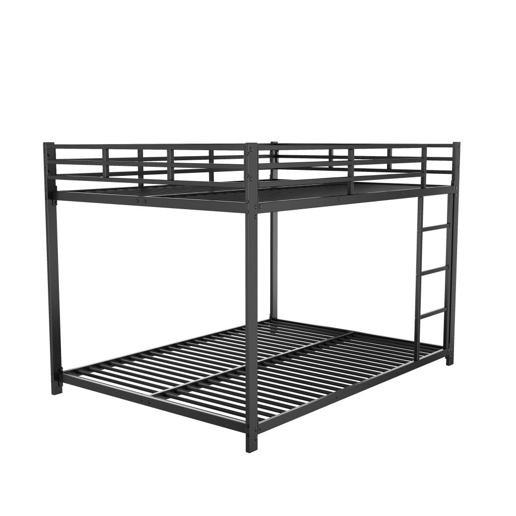 Letto a castello 140 x 200 cm per bambini in metallo, stile classico - Nero