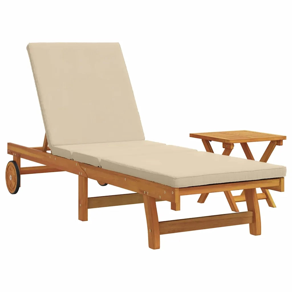 2 pz Lettino Prendisole | Sdraio da giardino | Lettino da sole Marrone Legno di Acacia Massello