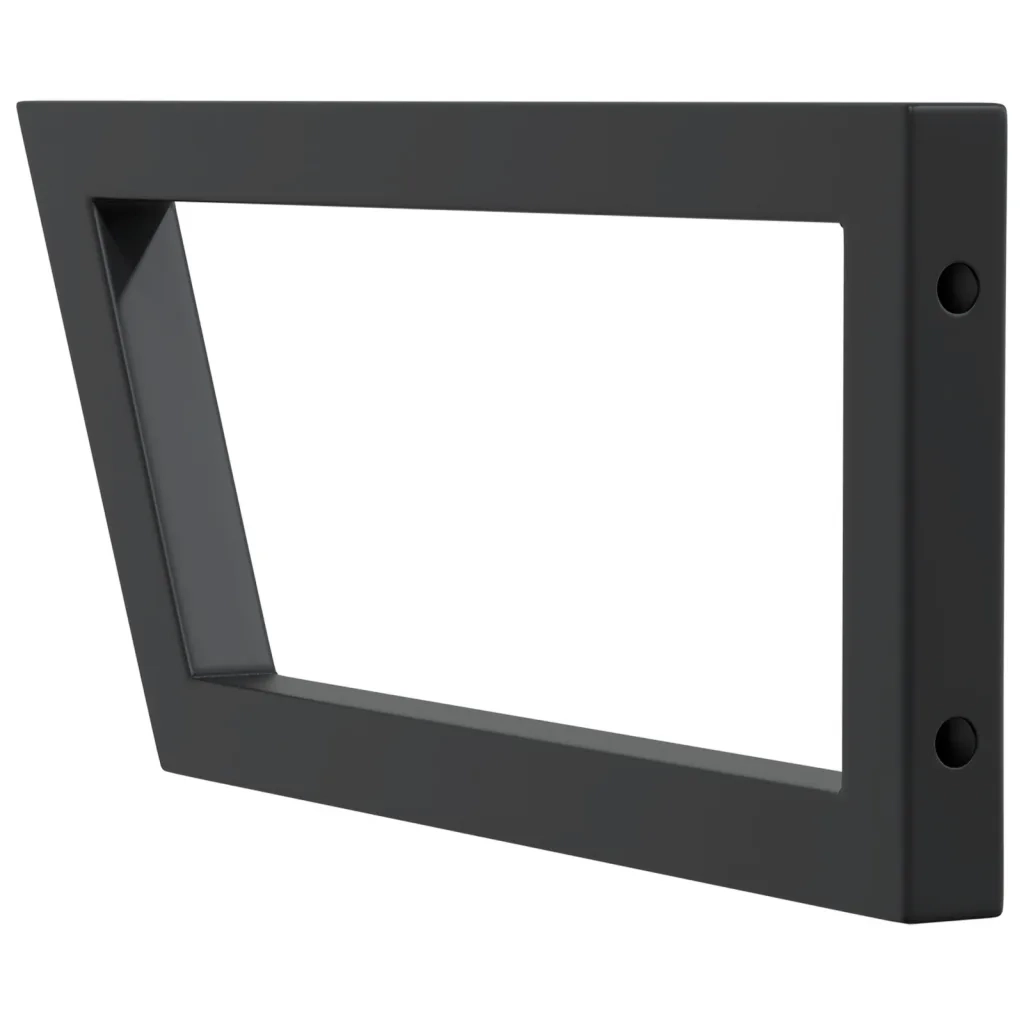 Reggimensole per Lavabo 2 pz Nere Trapezio in Acciaio 4007287