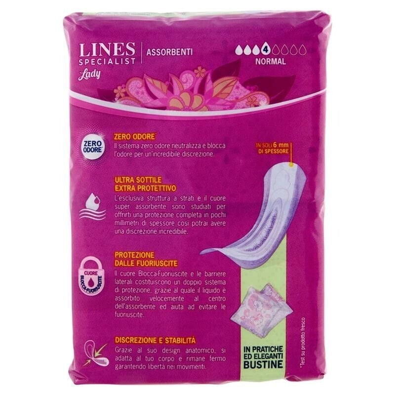 LINES SPECIALIST LADY ASSORBENTI NORMAL 12 PZ ZERO ODORE