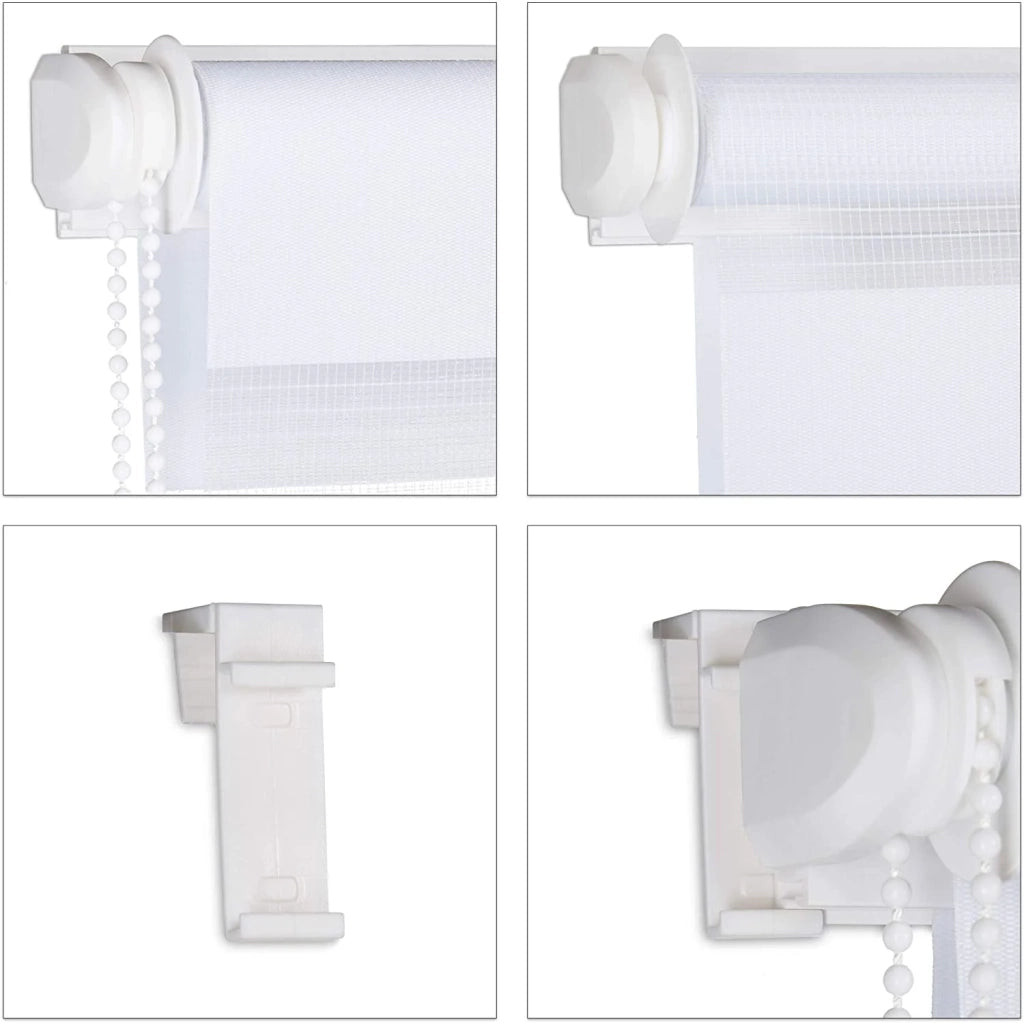 Tenda a rullo filtrante bifacciale senza fori 85 x 150 cm bianca 13_0002539_2