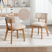Sedia da pranzo imbottita in tessuto kaki con gambe in legno massello; 54;5x47x77 cm