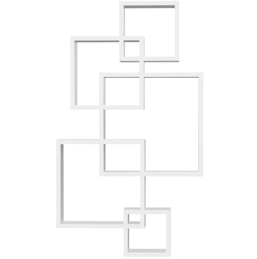 Mensola da parete 49,5x10,2x86 cm con 9 vani in legno di abete bianco