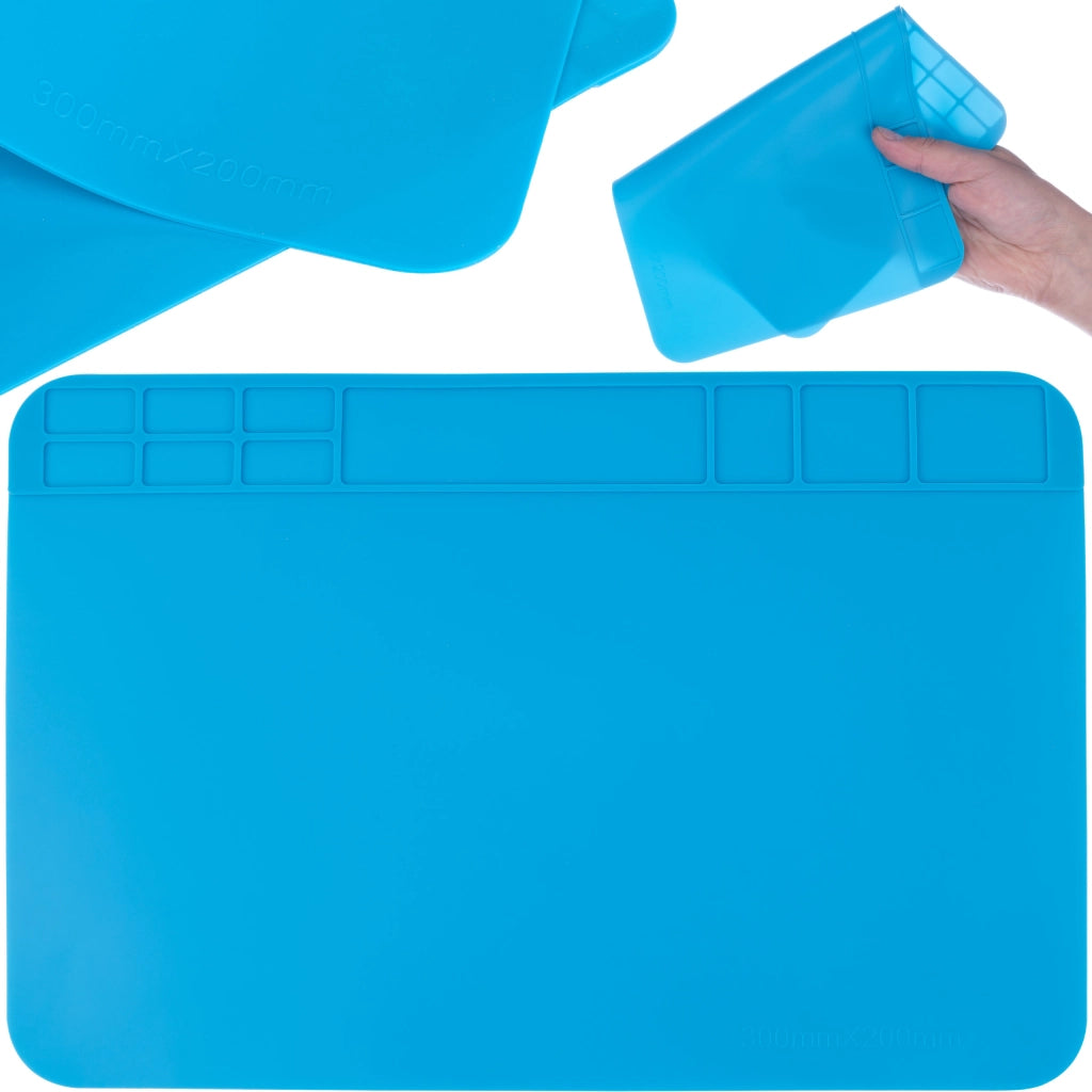 Tappetino in Silicone per Saldatura 200x300mm – Resistente al Calore 500°C | Antiscivolo, Organizzatori Viti
