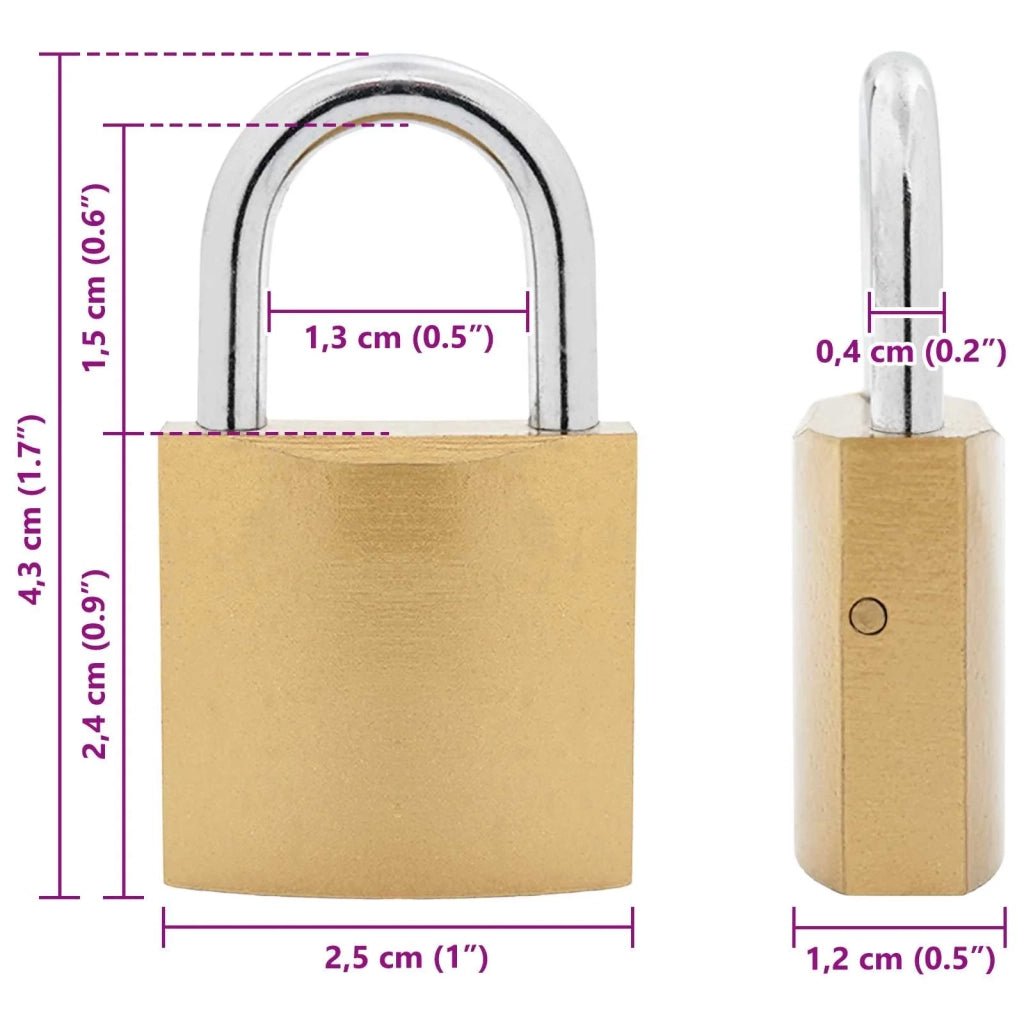 U Lock con Chiavi 100 pcs Ottone Ferro 42021905