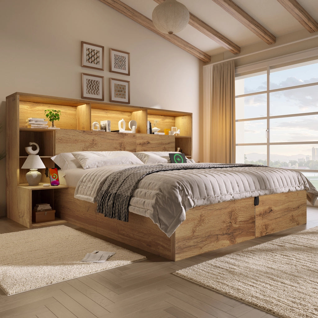 letto in legno quercia 180 x 200 cm