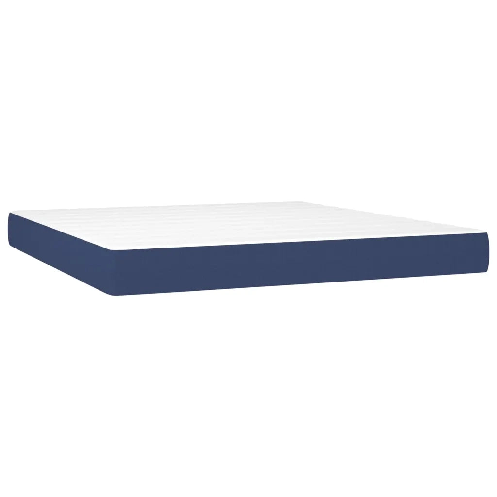 Giroletto a Molle con Materasso Blu 180x200 cm in Tessuto 3144197