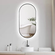 Specchio LED Selene 45x90 cm nero