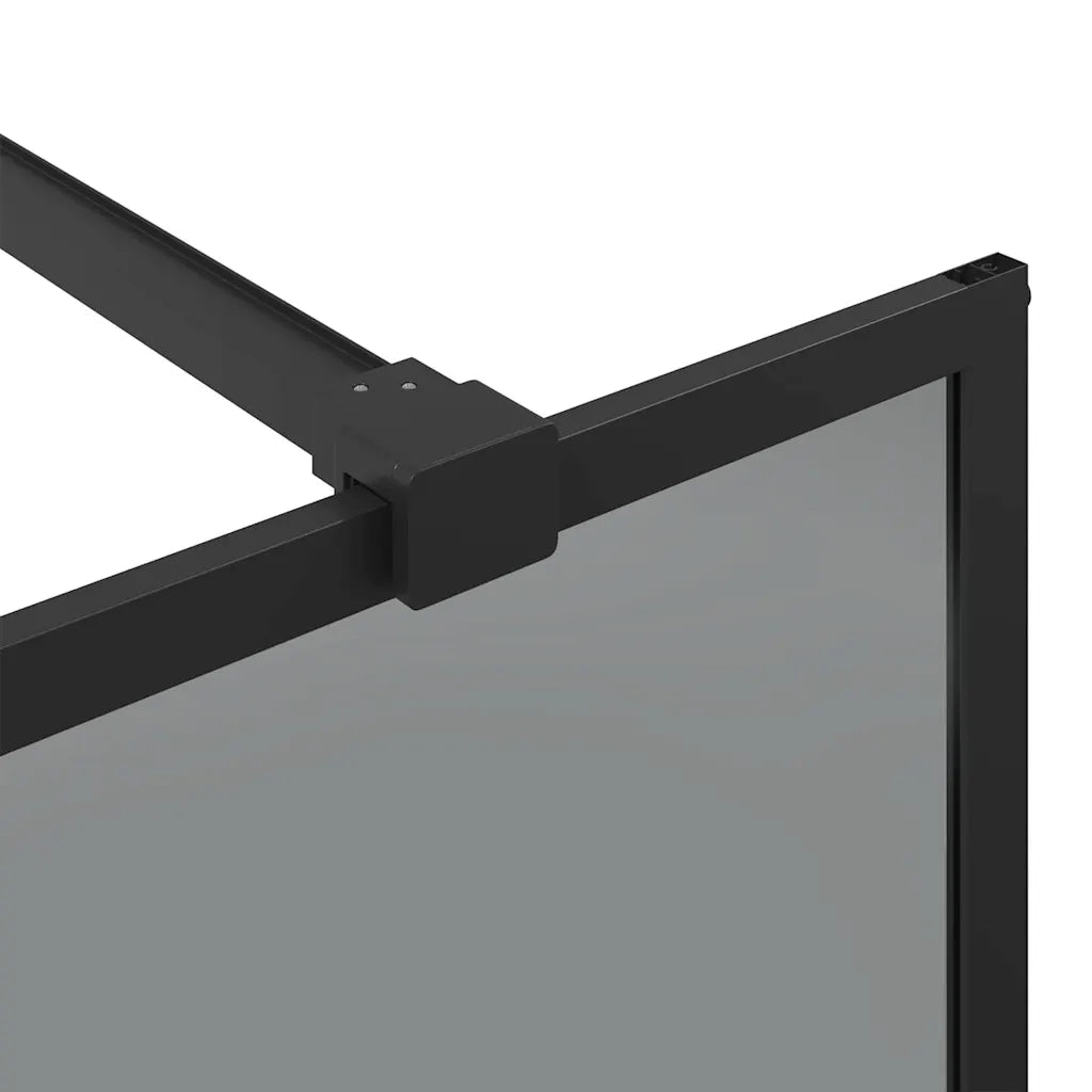 Parete Doccia Walk-in Nero 115 x 195 cm vetro temperato