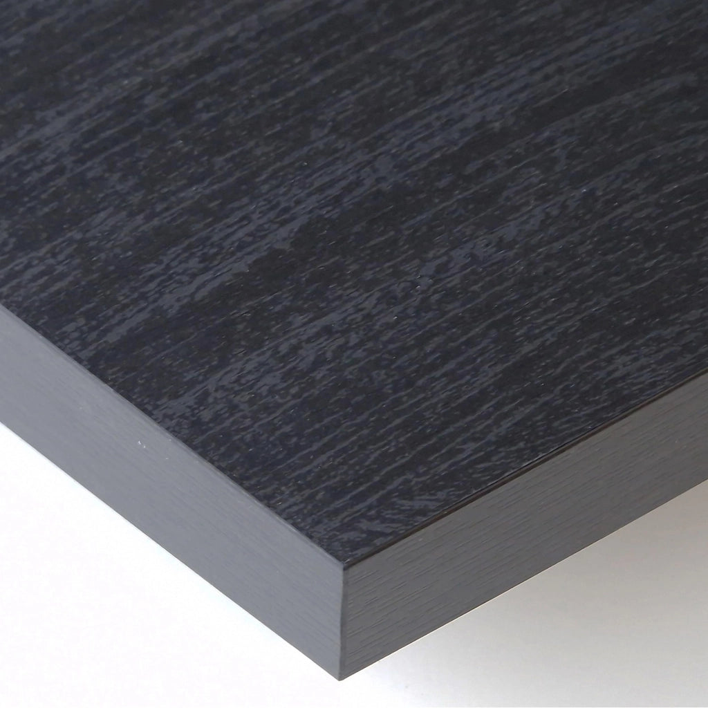 Credenza, Mobile, Cucina, 207x80x37 cm, 4 Porte, LED, Rovere scuro e Nero