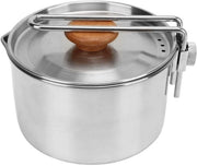 Pentola da Campeggio 1L - Cottura con Materiale Inossidabile e Manico Ripiegabile