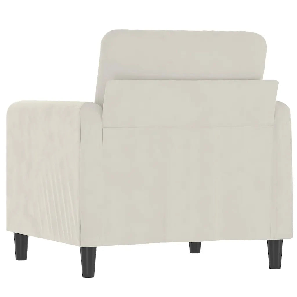 Poltrona Crema 60 cm Velluto 359430