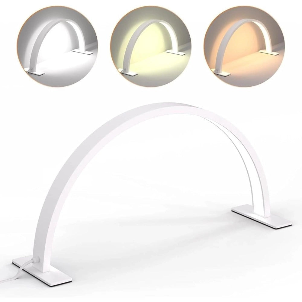 Trade Shop - Luce A Mezza Luna Per Scrivania Lampada Lunare A Led Per Unghie Trucco Estetista -
