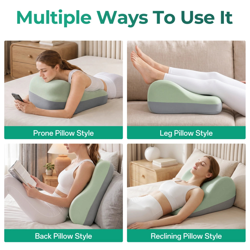 Cuscino per Coppie Intimo ¨C Minimal ¨C Grigio Verde Memory Foam