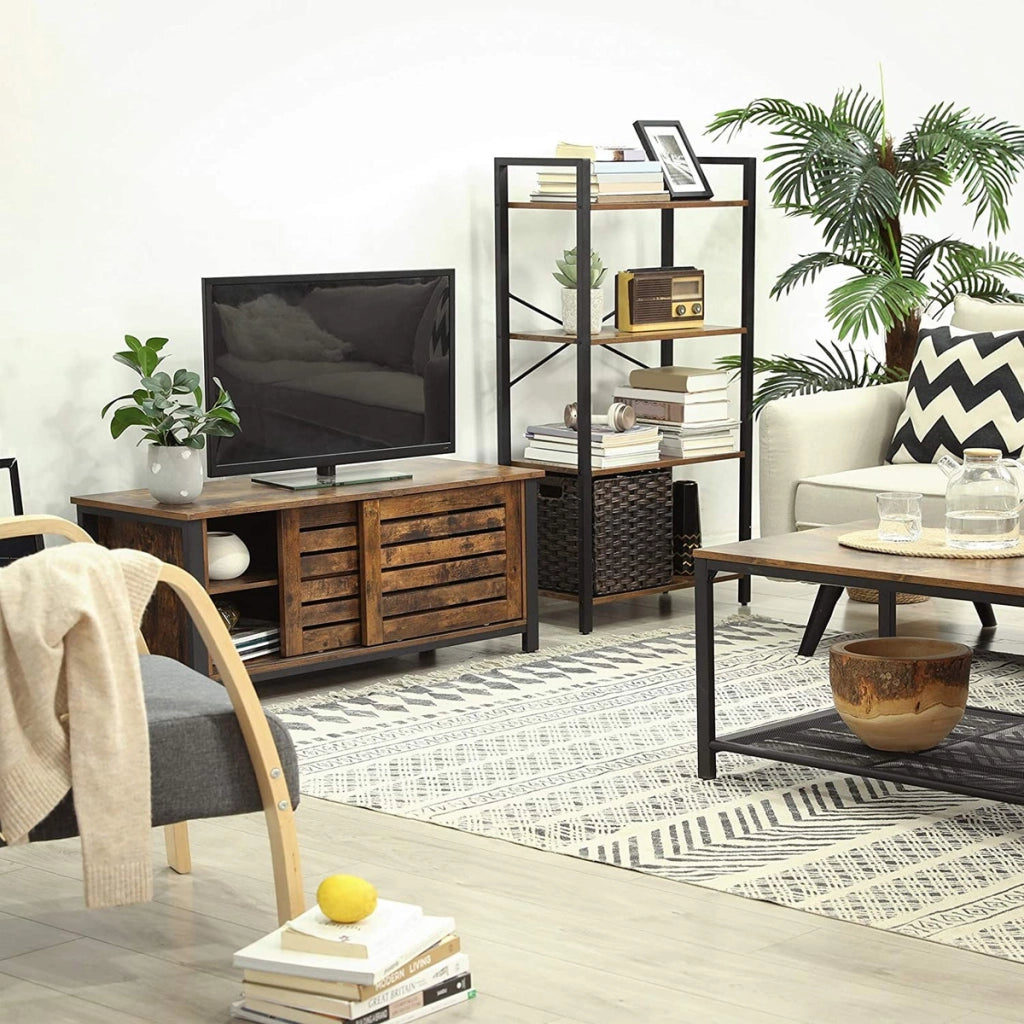 Libreria industriale a 4 ripiani in stile rustico LLS60BX