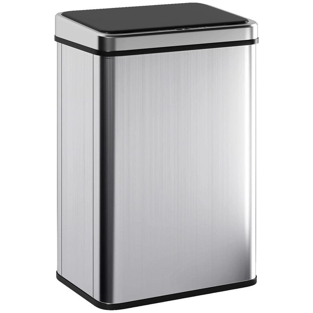 Bidone 40 Litri con Sensore ¨C zephmum ¨C Acciaio Inossidabile Argento