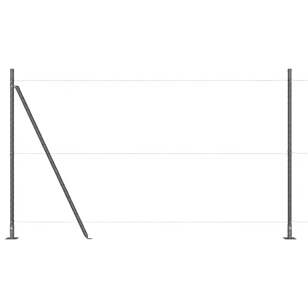Palo della recinzione 52 pcs Grigio 3,2 x 3,2 x 50 cm