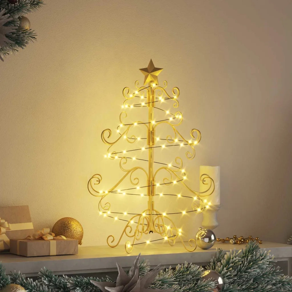 Albero di Natale in metallo Oro 61 cm 42019181