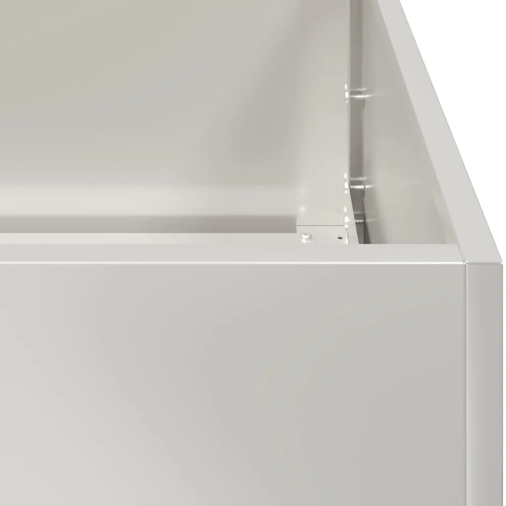 Fioriera-Vaso-Contenitore per Piante 200x40x80 cm in Acciaio Inox