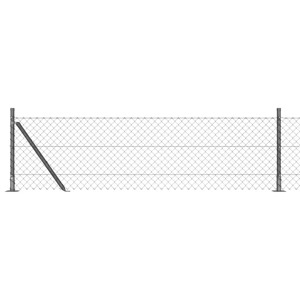 Palo della recinzione | Pannello per recinzione Grigio 10 x 0,6 m (rete 40 x 40 mm)
