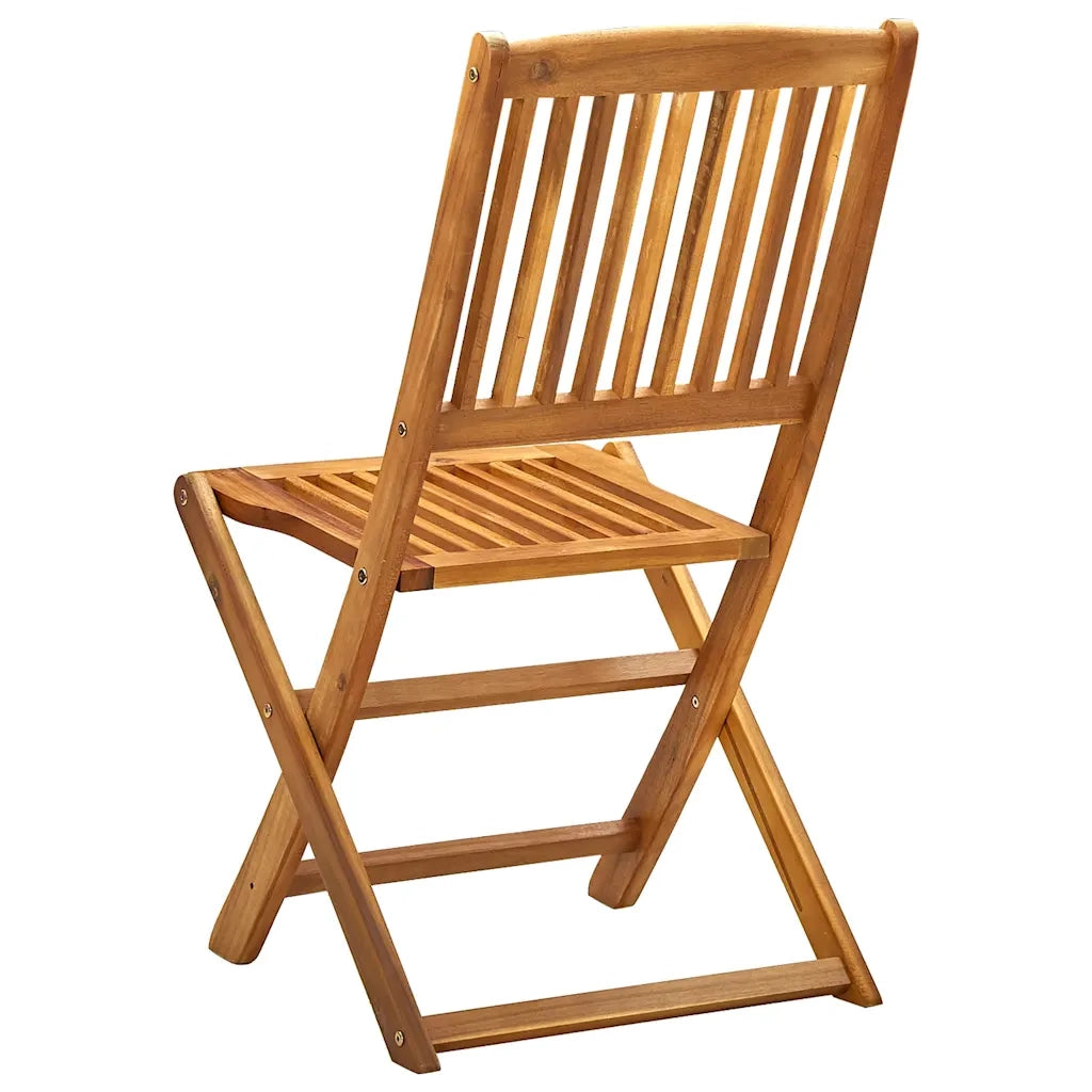 Sedie da Giardino Pieghevoli 2 pz in Legno Massello d'Acacia 46339