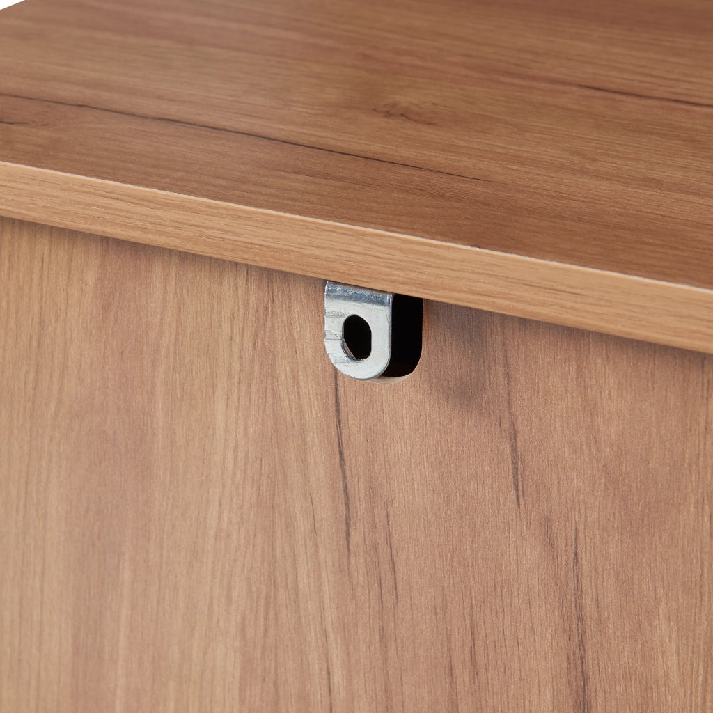 Comò Varkaus con 5 Cassetti - Effetto Rovere [en.casa]
