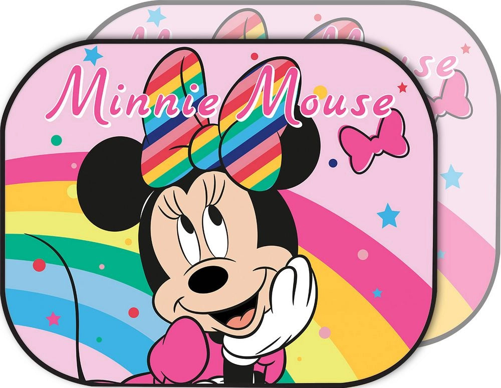 Tendine auto Minnie rosa â€“ Coppia parasole Disney per bambina