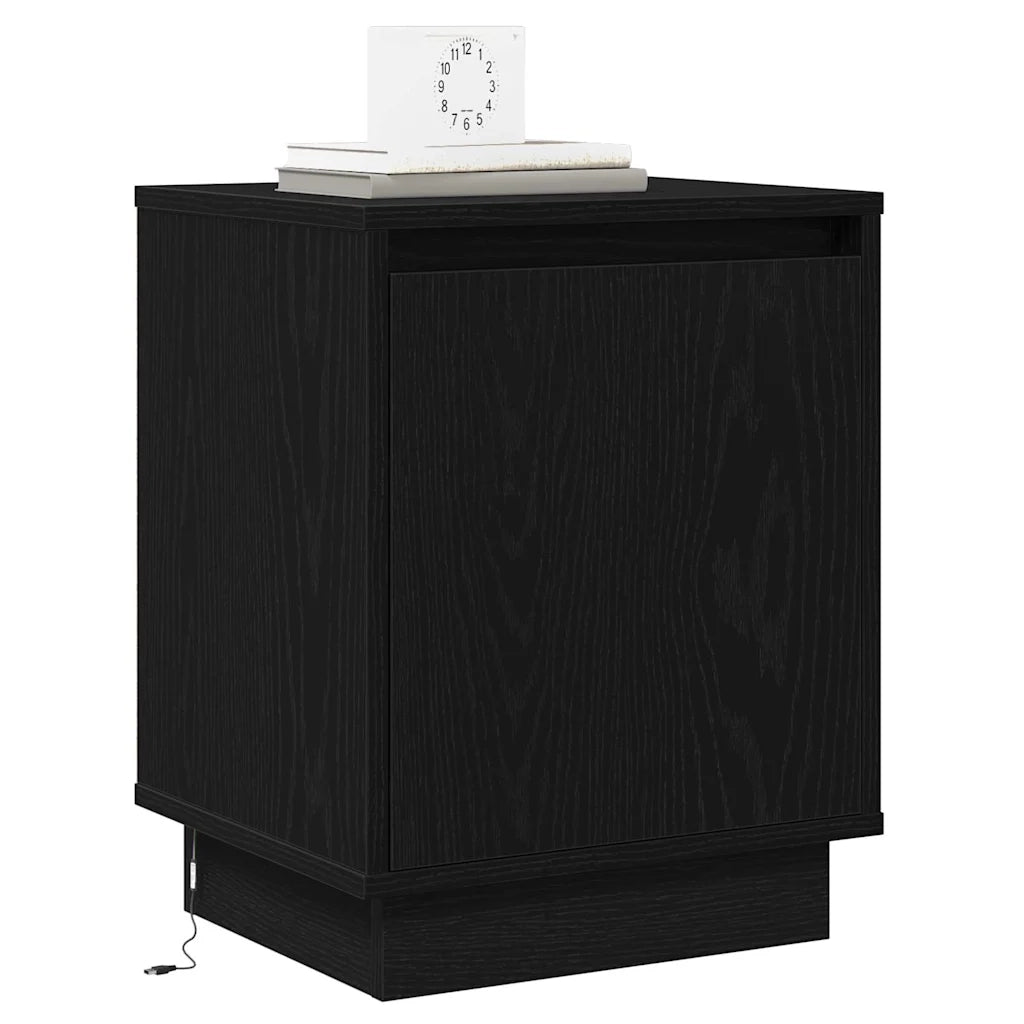 Armadio da Notte 2 pcs Rovere Nero 39 x 34,5 x 50 cm 869597