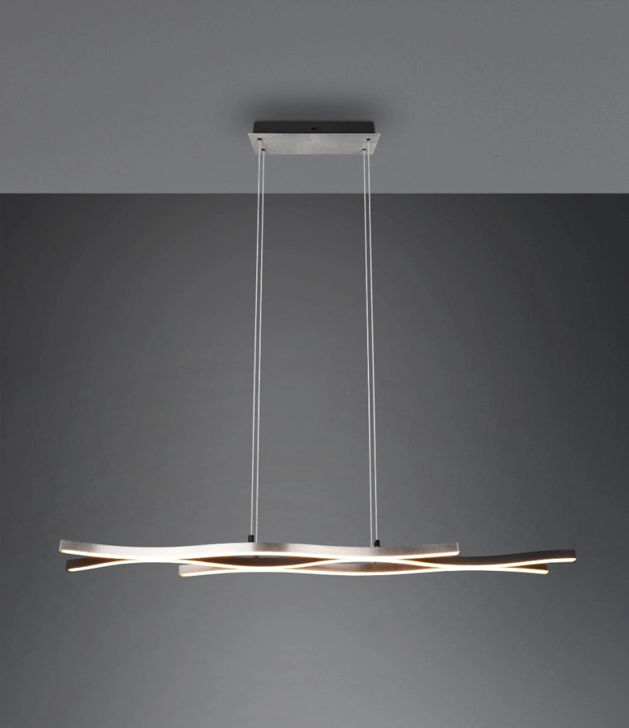 Lampada a sospensione LED Blaze argento 108cm Trio