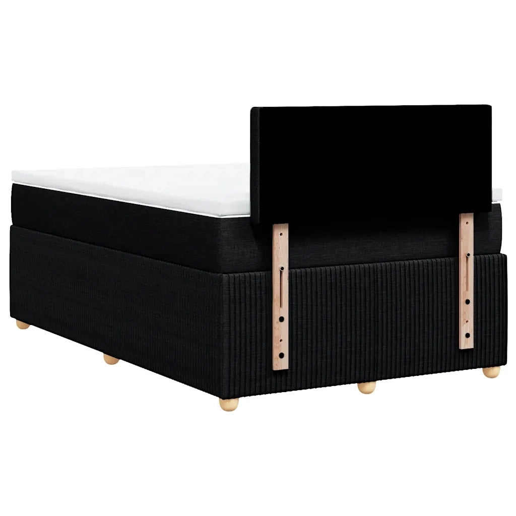 Giroletto a Molle con Materasso Nero 120x200 cm in Tessuto 3287439