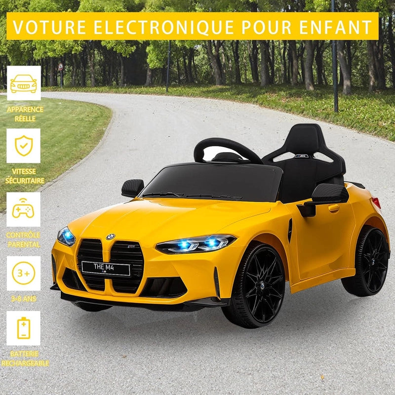 Auto Elettrica Sportiva per Bambini 12V Coupé con Telecomando; Bluetooth; Luci LED e Musica; da 3 Anni