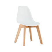Sedia scandinava per bambini in legno di faggio, bianco